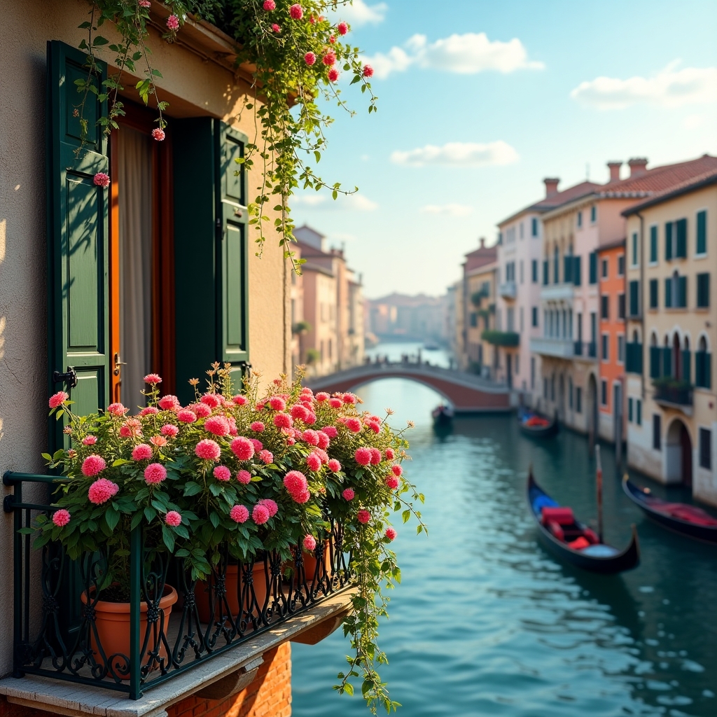 Gondola tra i canali di Venezia